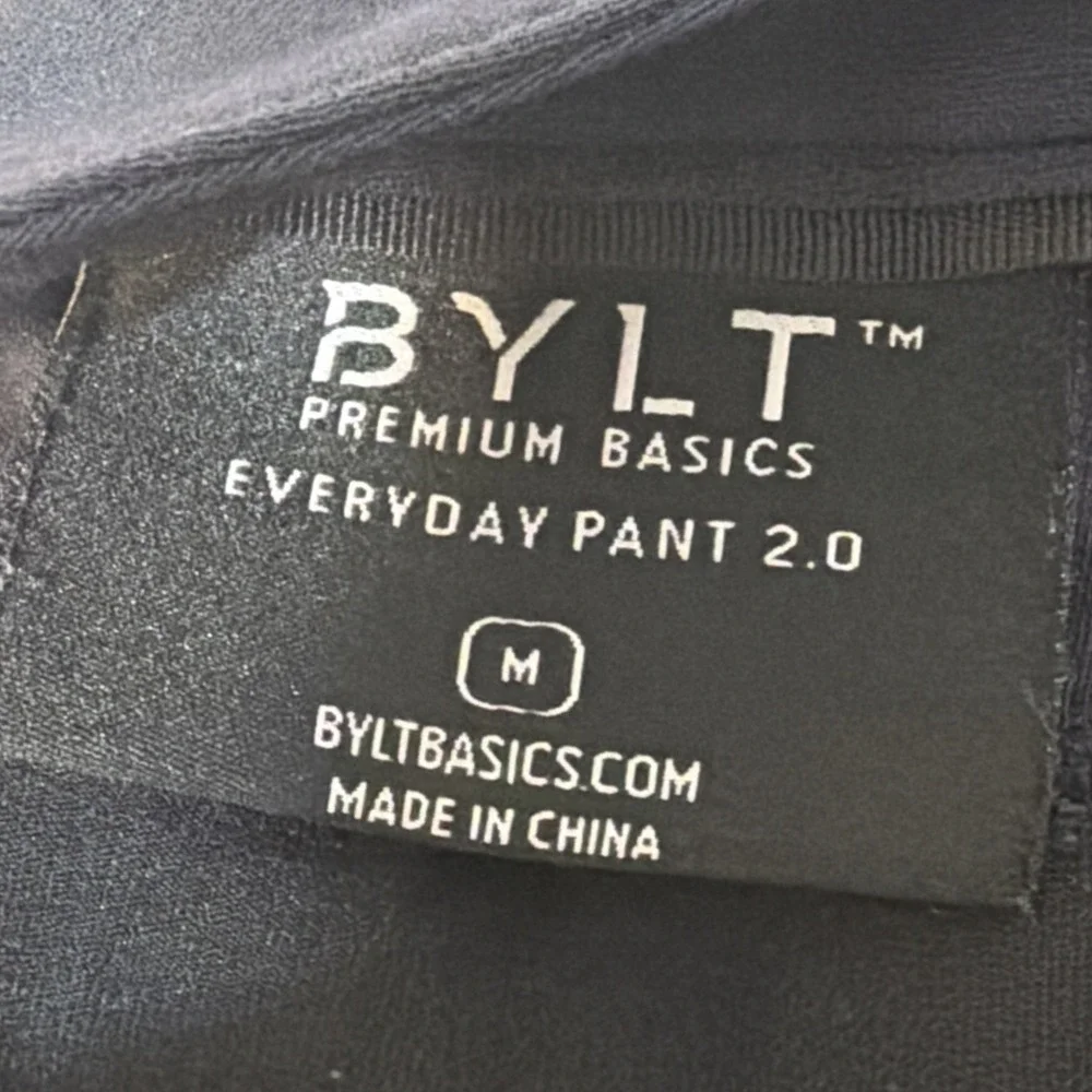 BYLT Everyday Pant 2.0 Pants Mens 32x29 Black Stretch Chino Casual Performance